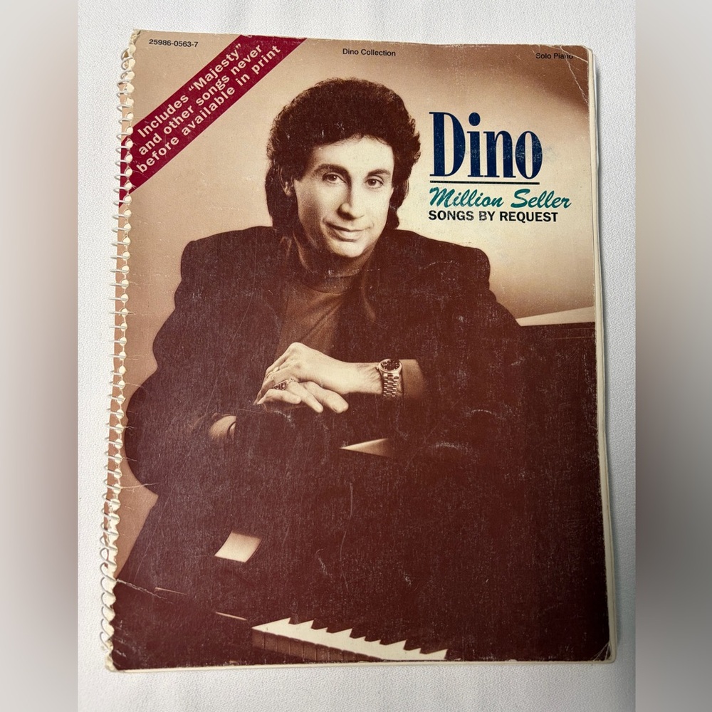 Dino Million Sellers SONGS BY REQUEST for solo piano 1993 spiral bound ppb